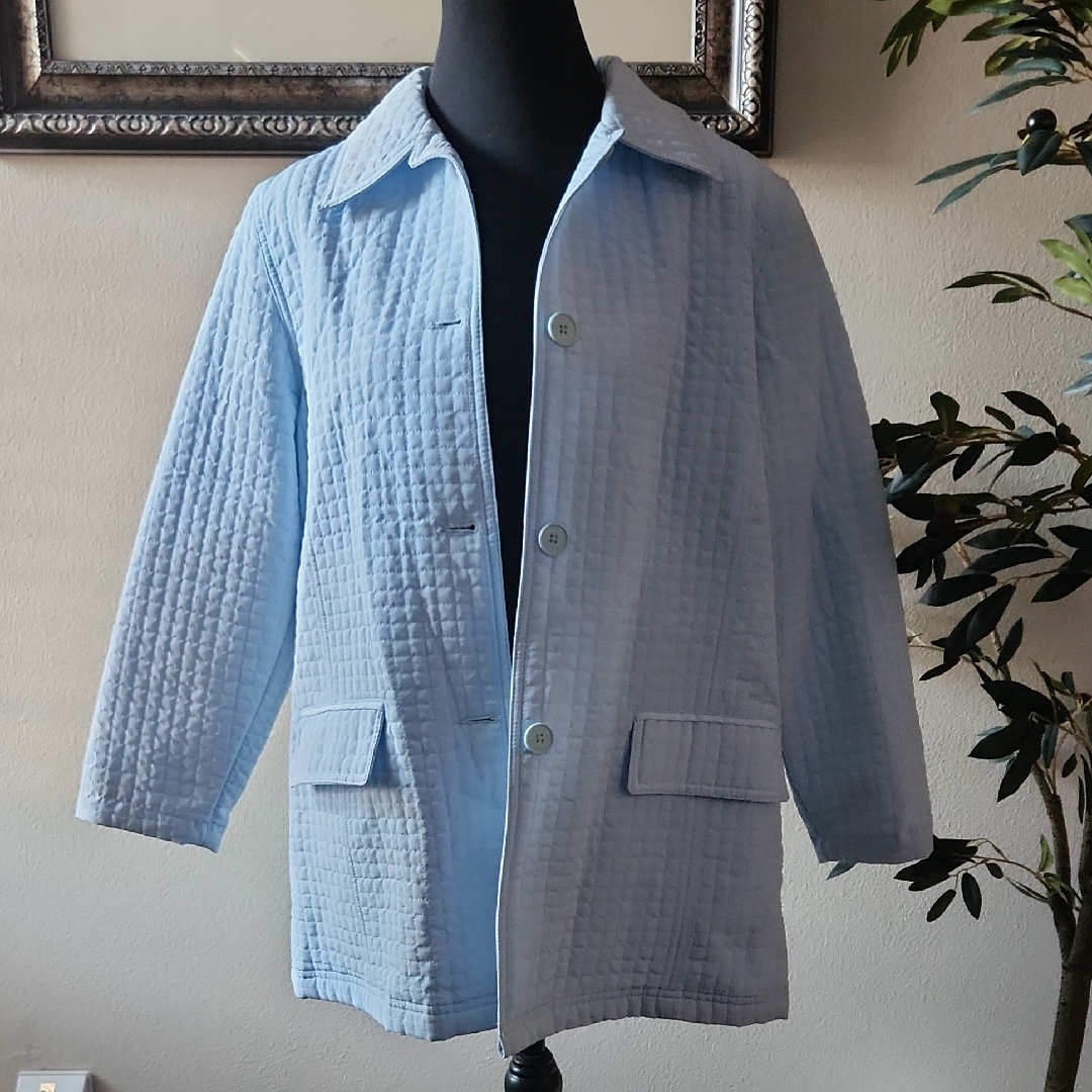 Light Blue Quilted Womens Jacket
